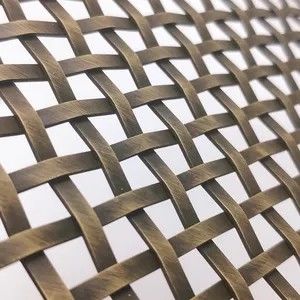 Layar Kain Tenun Wire Mesh Stainless Steel Berkerut Untuk Wallpaper Logam Dekoratif