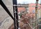 Balkon Keselamatan Fleksibel Stainless Steel Rope Mesh 30m / Roll Self Locking