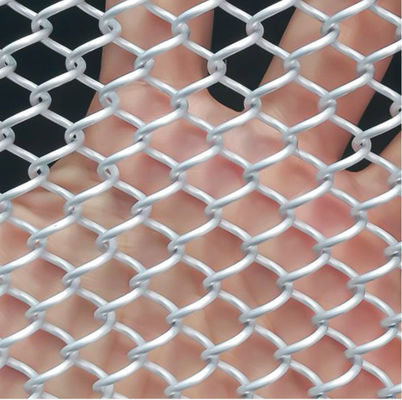 Aluminium Alloy Wire Screen Mesh Tirai Langit-langit Chain Link Strip Drapery