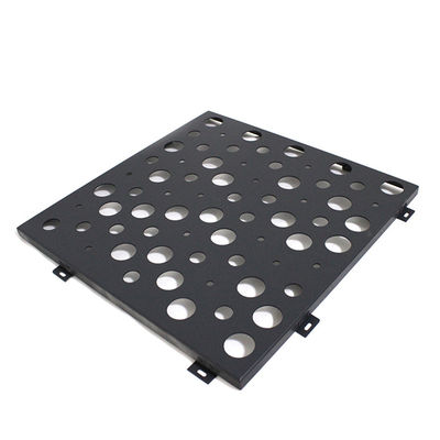Pelat Logam Berlubang Aluminium Hitam untuk Dinding Tirai 1.8mm