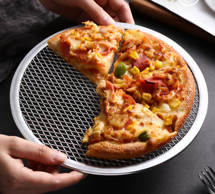 Tabung layar pizza bulat tanpa jahitan 6-22 inci paduan aluminium