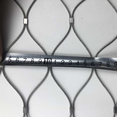 Kabel Tali 2mm Jaring Tali Baja Tahan Karat Apertur 50X50mm untuk Pagar Kebun Binatang dengan Penyerapan Dampak Tanpa Tepi Tajam dan Tahan Api