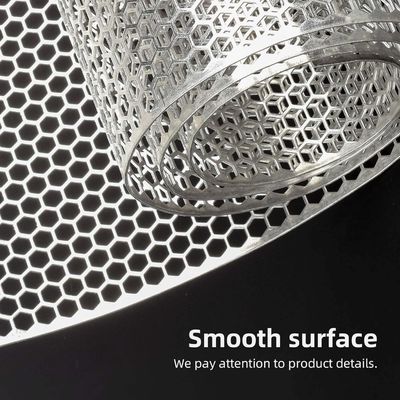 Serbuk dilapisi aluminium berlubang stainless steel Honeycomb Mesh Roll