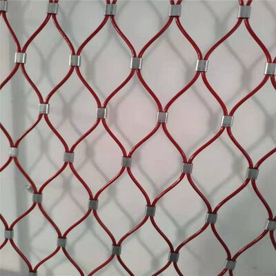 Kawat Stainless Steel 7*19 Jaring Kabel Dengan Jaring Selesai Dilapisi Pvc Untuk Pagar Dekoratif