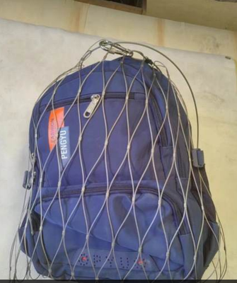 Kekuatan Tinggi Stainless Steel Ferruled Kabel Tali Kawat Mesh Pelindung Ransel Tas Jaring Fleksibel