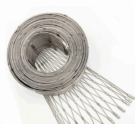 Kekuatan Tinggi Stainless Steel Rope Mesh Balustrade Arsitektur 7x19 2.5mm
