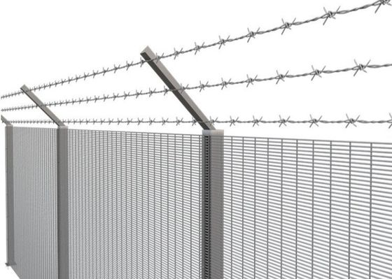Airport 358 Anti Climb Security Fence 76.2 * 12.7mm Opening Powder Coated