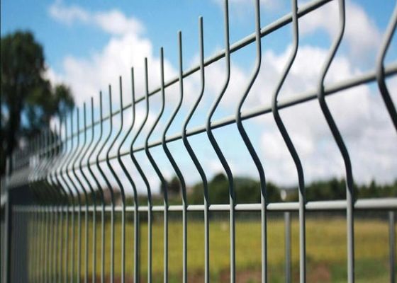 Outdoor 3D Curved Welded Wire Mesh Fence 1.83*2.5m dengan Square Round Post