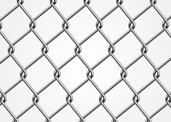 Diamond 8Ft 9 Gauge Chain Link Fence Dilapisi PVC Untuk Taman Bermain Olahraga