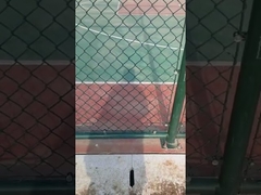 Pagar Rantai Dilapisi VC / Pagar Jaring Berlian Baja Galvanis / Pagar Siklon Wire Mesh / Tenni