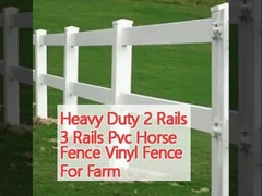 Heavy Duty 2 Rails 3 Rails Pvc Horse Fence Vinyl Fence Untuk Pertanian