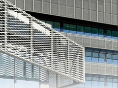 Perforated Powder Coated Aluminium Expanded Metal Mesh Untuk Dekorasi Dinding Luar