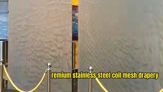 Tirai Air Stainless Steel Tirai Kumparan Jaring Logam