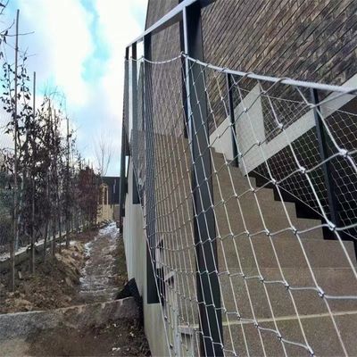 Fleksibel dan tahan lama 304 stainless steel kabel Mesh dengan lubang berlian untuk safety net