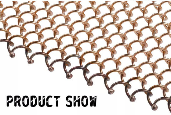 Dekoratif Aluminium Arsitektur Metal Mesh Chain Link Tirai