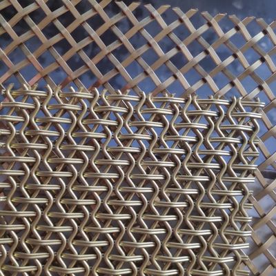 Tembaga yang dibakar kawat grille diamond Mesh 3-10mm Aperture