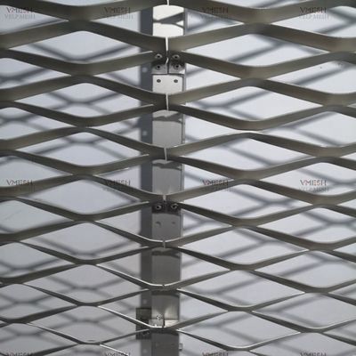 Aluminium Expanded Metal Mesh Anodized Powder Coated Warna khusus