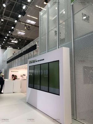 Wire Mesh Berlian Warna Dilapisi Bubuk Mengangkat Logam Diperluas Galvanis Untuk Pagar Keamanan Dalam Ruangan