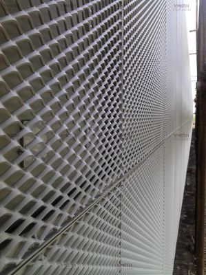 Powder Coated Aluminium Expanded Metal Mesh untuk dekorasi dinding