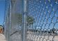 Diamond PVC Coated / Galvanized Chain Link Wire Mesh Fence Untuk Taman Bermain Olahraga