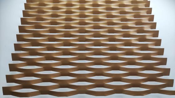 PVDF Aluminium Expanded Metal Mesh Sheet untuk Dekorasi Bangunan