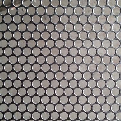 Lembar logam berlubang galvanis dengan lubang bulat untuk dekorasi