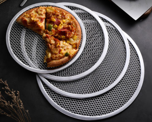 Aluminium Pizza Baking Disk 6-18 Inci Tinggi Kekuatan tahan karat