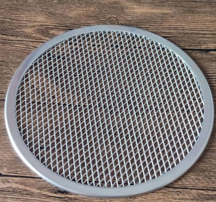 Non Stick 8 Inch --22inch Aluminium Mesh Pizza Screen Ukuran Disesuaikan