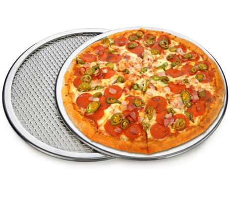 Non Stick 8 Inch --22inch Aluminium Mesh Pizza Screen Ukuran Disesuaikan