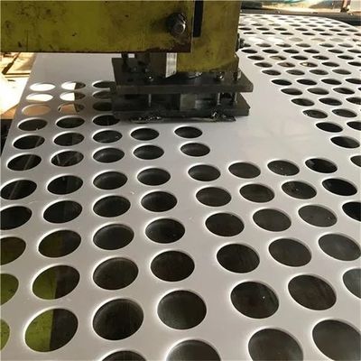 Baja tahan karat 304 316 Aluminium Perforated Metal Sheet Round Hole