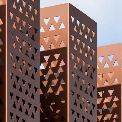 Lembaran Jaring Logam Berlubang Galvanis Lubang Bulat 1mm Dekoratif