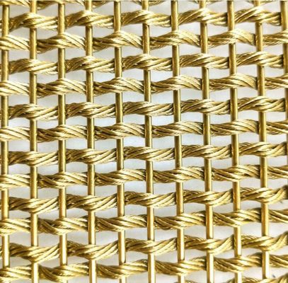 Panel Fasad Logam Cladding Stainless Steel Dekoratif Anyaman Wire Mesh