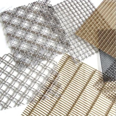 Custom Warna Bangunan Eksterior Dekoratif Mesh Panel Anodized Arsitektur Mesh