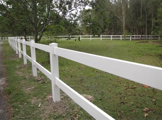 Sapi Vinyl 2 Rel 3 Rel Mudah Mengumpulkan DIY PVC Ranch Rail Pagar
