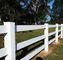 White Pvc Antiseptic Vinyl Pasture Fencing 3 Rail Plastic Farm Untuk Horse Pastures