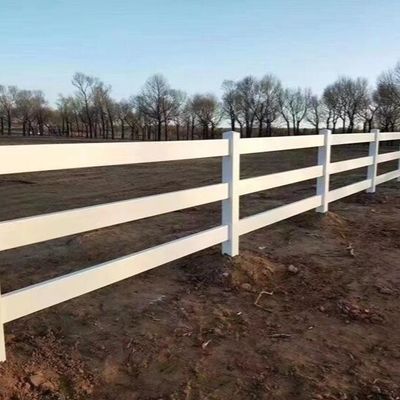 Heavy Duty 2 Rails 3 Rails Pvc Horse Fence Vinyl Fence Untuk Pertanian