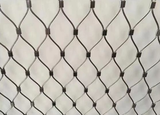 Hitam oksidasi stainless steel kawat tali jaring 50x50mm