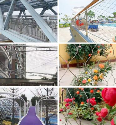 304 Stainless Steel Cable Mesh Black Oxidation untuk Zoo Aviary