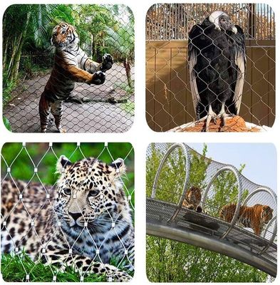 Rope Steel Wire Mesh 304/316 untuk Zoo Enclosures