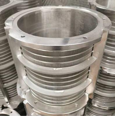 Panel Filter Screen Wire Wedge Steel dengan slot terus menerus