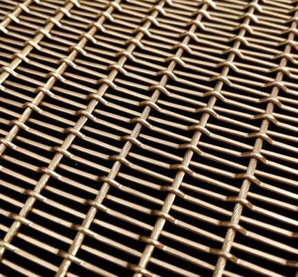 Jaring kawat tenunan stainless steel untuk fasad arsitektur