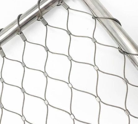 Dekoratif Stainless Steel Wire Rope Mesh Untuk Batas Dimensi 2*5m/2*3m/10*10m SS304/316