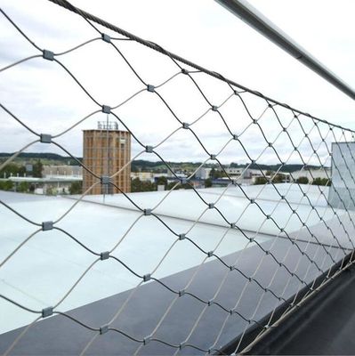 Dekoratif Stainless Steel Wire Rope Mesh Untuk Batas Dimensi 2*5m/2*3m/10*10m SS304/316