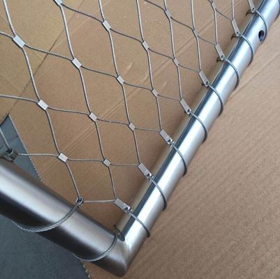 Jaring Tali Kawat Baja Tahan Karat Fleksibel untuk Perlindungan Bangunan Anyaman Wire Mesh