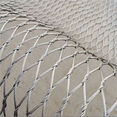 Dekoratif Stainless Steel Wire Rope Mesh Untuk Batas Dimensi 2*5m/2*3m/10*10m SS304/316