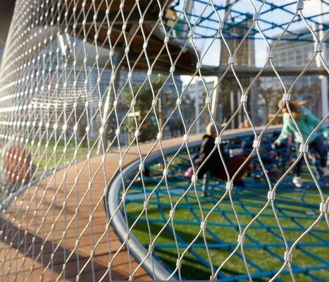 Ringan Tinggi Kekuatan 304 316 stainless steel Wire Rope Mesh Untuk Zoo Pagar