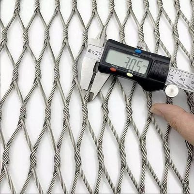 Fleksibilitas Tinggi Stainless Steel Woven Wire Rope Mesh Knot