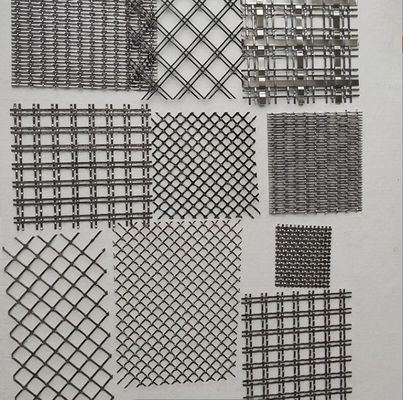 Arsitektur Flat Wire Mesh Crimped Woven Stainless Steel