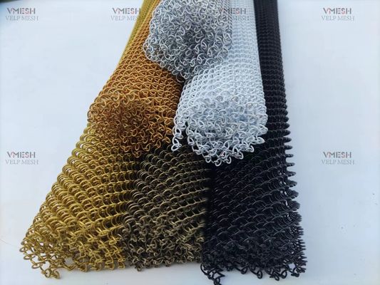 Serbuk Lapisan Hitam Mesh Tirai Keamanan Fireplace Screen Tirai