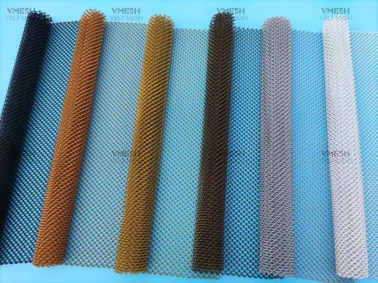 Rumah Tangga Indoor Metal Mesh Emas Warna Baja Bahan Fireplace Mesh Screen Curtain